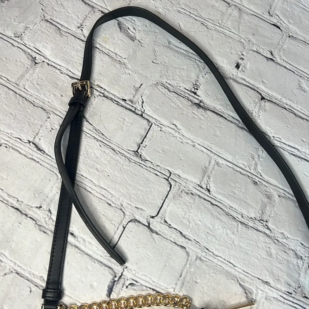* Michael Kors, black Crossbody with gold stud and chain detail - Picture 5 of 11